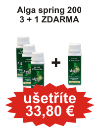 Česká Chlorella - tablety Alga spring 200 3 + 1 ZDARMA